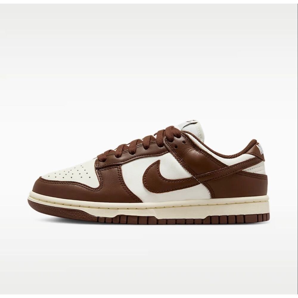 nike dunk low sneakers  cacao wow women’s size 7.5 shoes low tops brown white